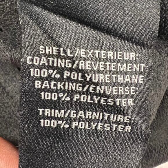 7 for All Mankind Vegan Faux Leather Ankle Pants Side Zip Cross Waist Size L - Picture 10 of 12